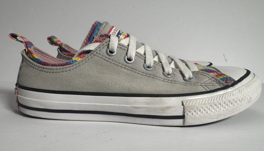 Converse Chuck Taylor All Star Double Upper Stripe Rainbow Sneakers Youth 4